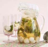 Litchi and mint iced tea