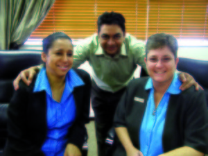 a picture of Belinda Moolman, Niresh Bechan and Cindy Goldie
