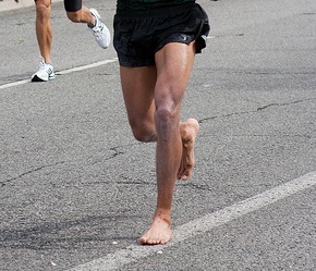 Barefoot runners attempt to break record