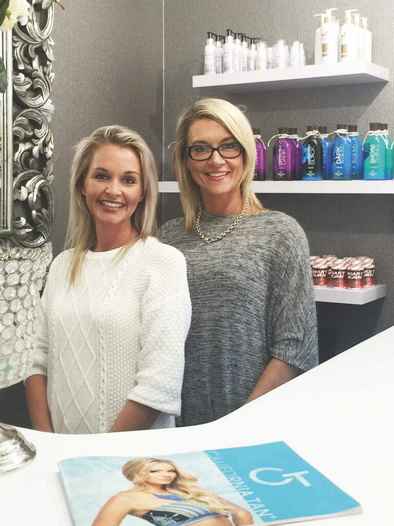 Beautician Karyn Phillpott with owner Laura Ries.