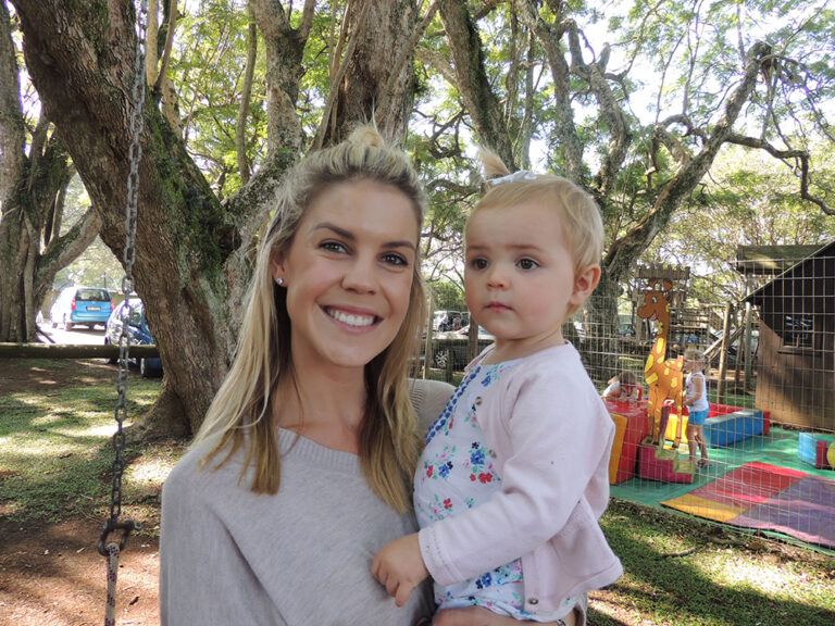 Mom and Tots Monday Georgie and Hope Kelly.