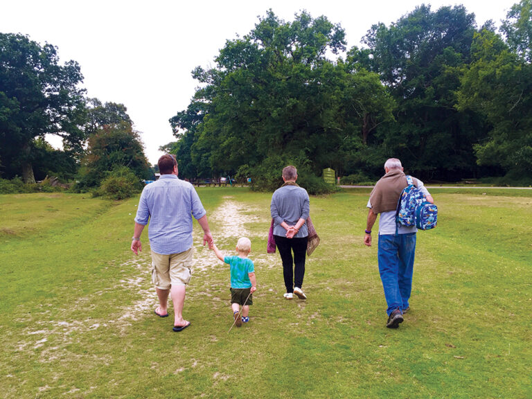 Part of our glamping adventure - off for a walk in the English countryside