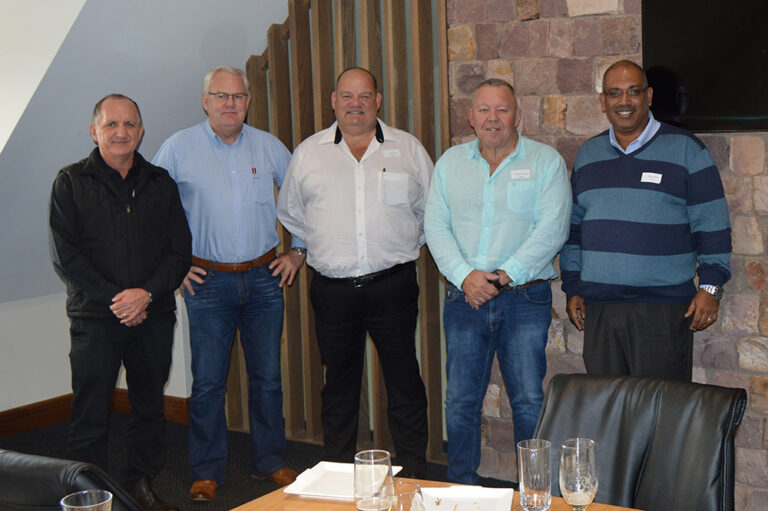 PICTURED: Casper Nice, General Johan Booysen, Juno Fourie (Fidelity Group), Francois Bartmann (Fidelity Group) and Ivan Govender (Fidelity ADT).