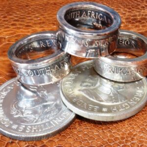South African 50-cent and 5- shillings, 50 percent silver