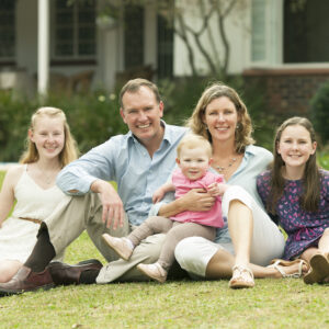 Lacock Family by Jacqui Maurice: Mr Lacock with his wife, Lindy, and their three daughters.
